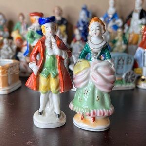Vintage 1940’s Made in Occupied Japan Matching Colonial Couple, Wedding Gift,